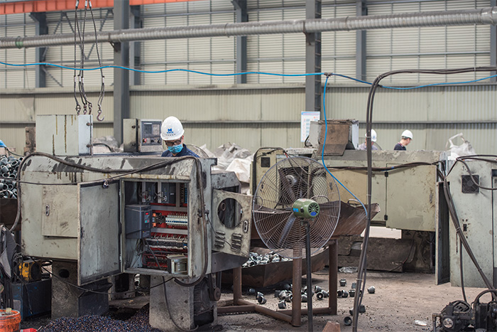 邹城网架配件-锥头加工车间